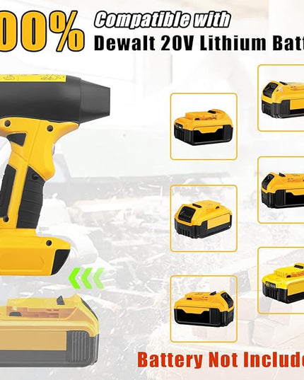 Leaf Blower Jet Dry for Dewalt 20V 60V Battery, Air Pump Air Duster Turbine Jet Fan Violent Turbofan Air Blower Turbine Turbine Blower Powerful Jet Fan High Speed Mini Blower for Car Cleanin - LeafyLoom
