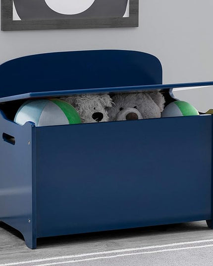 Delta Children MySize Deluxe Toy Box, Deep Blue - LeafyLoom