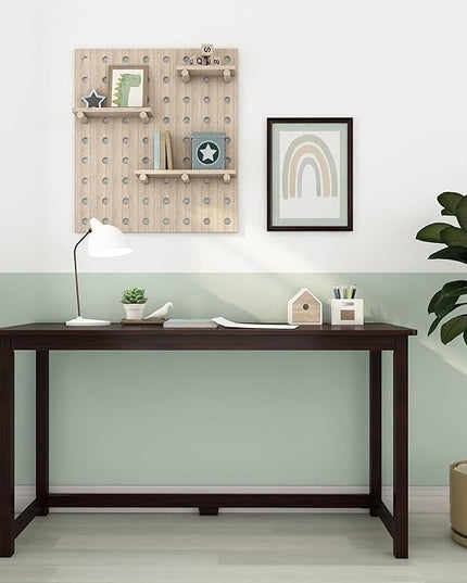 Max & Lily Solid Wood Desk, 55 Inches, Espresso - LeafyLoom