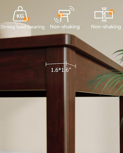 KKL Dining Table Set for 4, Malaysian Oak Kitchen Table and Chairs for Home and Apartment, 5-Piece Farmhouse Wood Kitchen and Dining Room Table Set, Easy Assembly - LeafyLoom