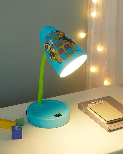 Idea Nuova Paw Patrol Switch Operated LED Task Table and Desk Lamp with Charging Outlet - LeafyLoom