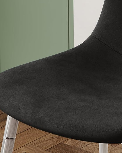 NicBex Haerin-SD-00342-LWJ Dining Chairs, 17.7"x19.7"x34.3", Black and Silver - LeafyLoom
