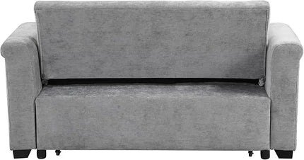 3 in 1 Multi-Functional Futon Loveseat Pull Out Sleeper Couch Bed, Corduroy Upholstery Convertible Lounge Sofa Daybed,Recliner Love Seat with Adjustable Backrest for Living Room,Office,RV - LeafyLoom