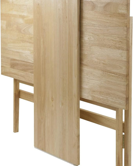 Folding Computer Desk, Beechwood - LeafyLoom