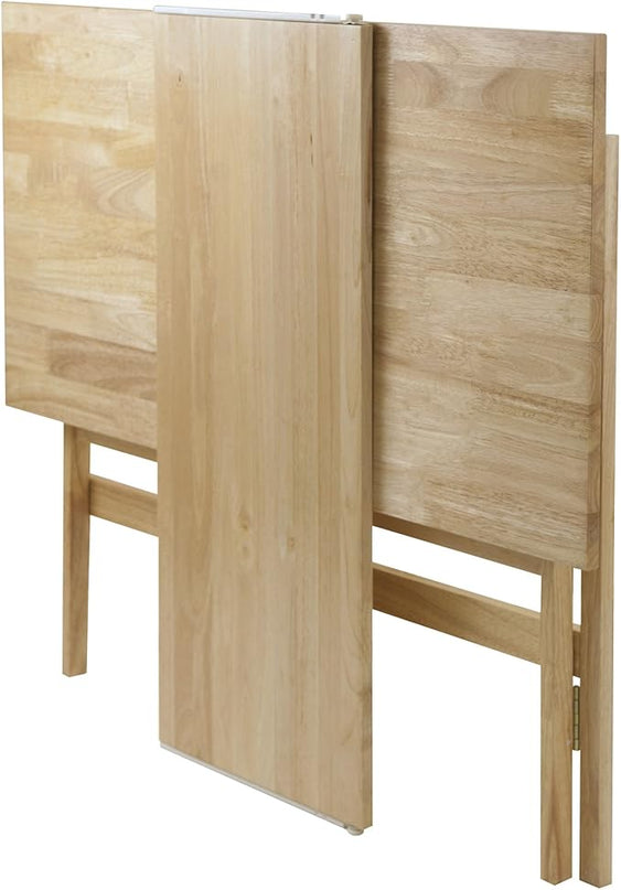 Folding Computer Desk, Beechwood - LeafyLoom
