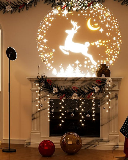 addlon Floor Lamp with Projector Light Standing Lamp with Remote Christmas Gift for Living Room, Bedroom and Office - Black - LeafyLoom