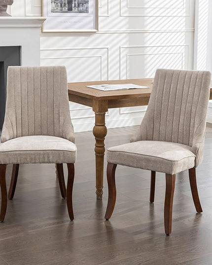 NicBex Haerin-SD-00128-LWJ Dining Chairs, 24.6"x19.7"x37.5", Beige - LeafyLoom