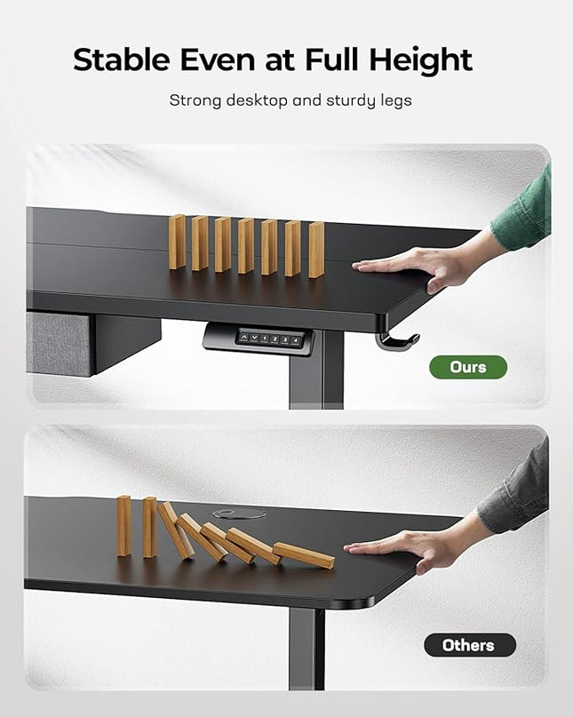 Marsail TZESD12B home-office-desks, 48 x 24 Inch, Black - LeafyLoom