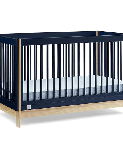 GAP babyGap Tate 4-in-1 Convertible Crib - Greenguard Gold Certified, Navy/Natural - LeafyLoom