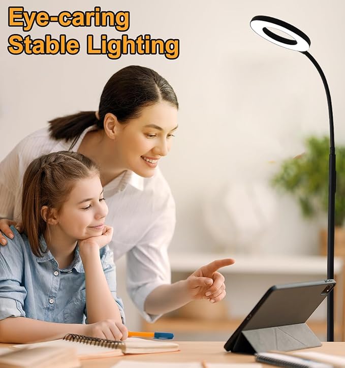 LED Floor Lamp, Bright 18W Floor Lamps for Living Room with 1H Timer, Stepless Adjustable 2700-6500K Colors & Brightness Tall Standing Lamp with Remote & Touch Control Reading Floor Lamps - LeafyLoom
