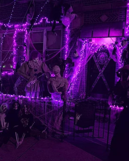 Dazzle Bright 2 Pack Halloween Fairy String Lights, Total 80FT 240 LED Solar Powered Fairy Lights with 8 Modes, Waterproof Copper Wire Lights for Outdoor Christmas Yard Party Patio (Purple) DazzleBright