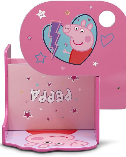 Delta Children Chair Desk with Storage Bin - Ideal for Arts & Crafts, Snack Time, Homeschooling, Homework & More, Peppa Pig - LeafyLoom
