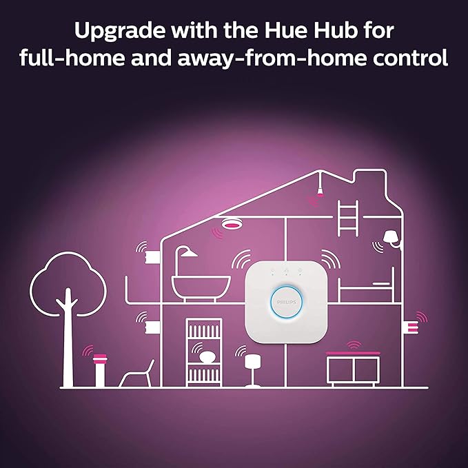Philips Hue Smart 100W A21 LED Bulb - White and Color Ambiance Color-Changing Light - 4 Pack - 1600LM - E26 - Indoor - Control with Hue App - Works with Alexa, Google Assistant and Apple Homekit. PhilipsHue
