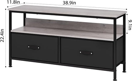 IDEALHOUSE Dresser TV Stand 50 Inch Entertainment Center with Storage TV Stand for Bedroom Small TV Stand Dresser with Drawers and Shelves, TV & Media Console Table Furniture for Living Room, Black - LeafyLoom