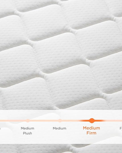 8 INCH Queen Size Mattress, Queen Mattress with Gel Memory Foam and Spring, Breathable Hybrid Mattress in a Box for a Cool & Peaceful Sleep, Strong Edge & Medium Firm Support, CertiPUR-US - LeafyLoom