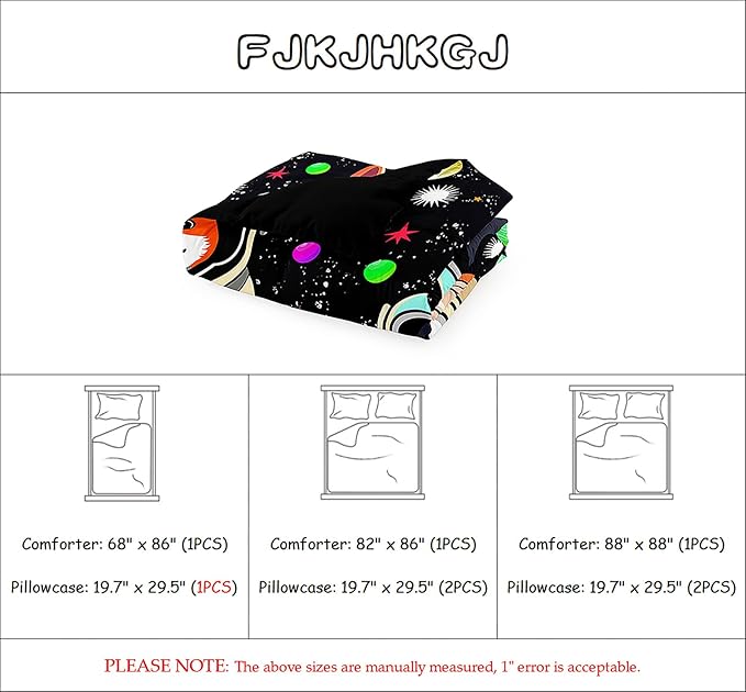 Outer Space Dog Comforter Sets Queen Size Cute Dog Bedding Set Cartoon Dog Astronaut Comforter Sets for Kids Girls Boys Colorful Space Dog Soft Microfiber Queen Bedding Set with 2 Pillowcases - LeafyLoom