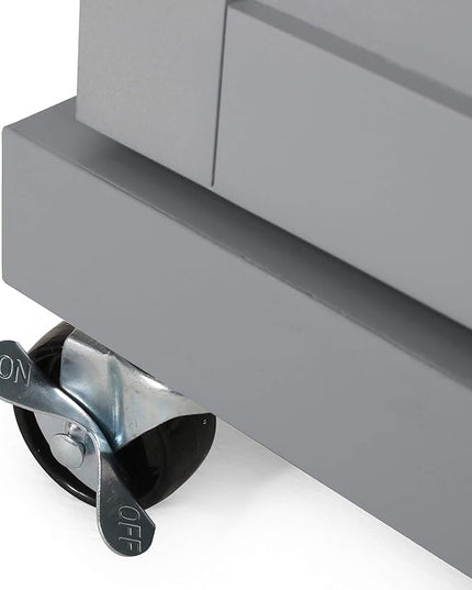 Christopher Knight Home Batavia Kitchen CART, Grey - LeafyLoom