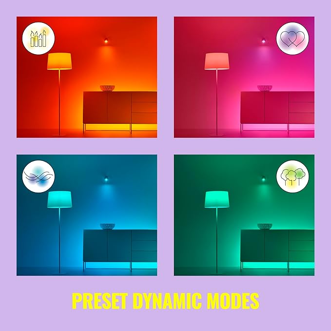 WiZ 40W B12 Color LED Smart Candle-Shaped Bulb - Pack of 1 - E26- Indoor - Connects to Your Existing Wi-Fi - Control with Voice or App + Activate with Motion - Matter Compatible WiZConnectedLighting