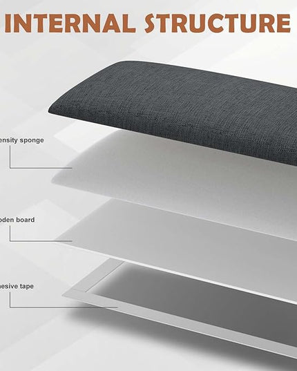 Upholstered Wall Mounted Headboard, 3D Soundproof Wall Panels Peel and Stick Headboard for Queen Size, Reusable and Removable Tufted Bed Headboard in Black(9 Panels, 10" x 24") - LeafyLoom