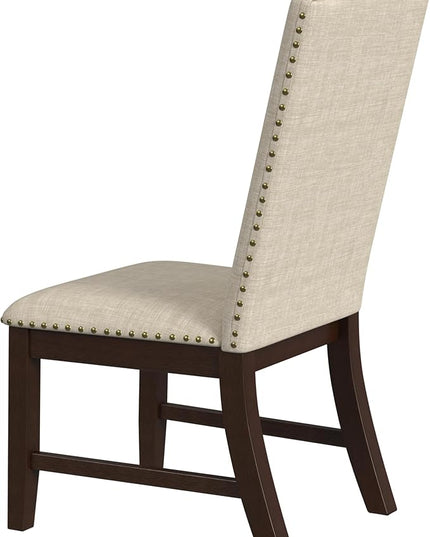 HomePop Classic Parsons Dining Chairs, Beige Woven - LeafyLoom