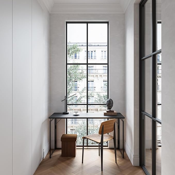 Folding Desk 30 Inch - Small Foldable Desk for Small Space Minimalist, Space Saving Collapsible Compact Desk Portable Table for Craft, Writing, Study and Work (No Assembly Required) - LeafyLoom