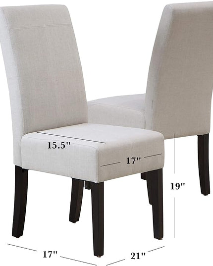 Christopher Knight Home Pertica Linen Dining Chairs, 2-Pcs Set, Natural - LeafyLoom