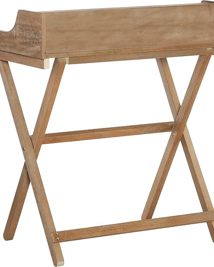 Linon Home Décor Griffin Gray Wash Folding Desk, Grey - LeafyLoom