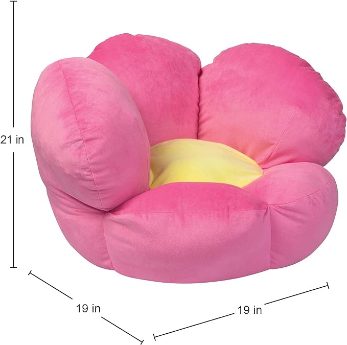Trend Lab Flower Toddler Chair Plush Character Kids Chair Comfy Furniture Pillow Chair for Boys and Girls, 21 x 19 x 19 inches - LeafyLoom