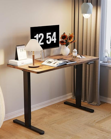 JOYSEEKER Electric Standing Desk Frame Workstation,Stand up Desk legs Height Adjustable,Ergonomic Sit Stand Desk Base for 39 to 63 inch Table Tops,Black - LeafyLoom