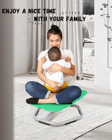 Elephant Kids Swivel Chair, Seat and Spinning Chair, Body Coordination Training Chair, Green Non Slip Sensory Toys 360° Spinning Chair for Autistic Kids Aged 3+, Improving Toddler's Physical Fitness - LeafyLoom