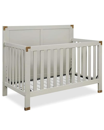 Baby Relax Miles 5-in-1 Convertible Crib for Nursery, Soft Gray - LeafyLoom