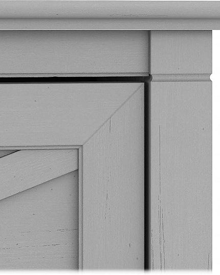 Bush Furniture Key West 60W L Shaped Desk with 2 Drawer Mobile File Cabinet in Cape Cod Gray - LeafyLoom