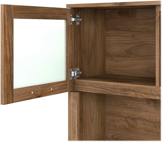 Bush Furniture Somerset Office Desk with Drawers and Hutch, 72W, Fresh Walnut - LeafyLoom