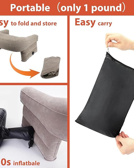 Gaming Pillow for Lap Desk Stable, Inflatable Reading Pillow for Gaming Sitting in Bed Adjustable, Soft Lap Desk Pillow for Adult, Cozy Lounge Lap Cushion, Lap Pillow for Reading - LeafyLoom