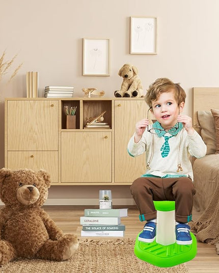 Active Chairs Kids Preschool Wobble Stool - Alternative Flexible Seating Balance Wiggle Stool for Classroom,Preschool,Kindergarten&Elementary School,Active Sensory Chairs,Ages3-8,Green(14in) - LeafyLoom