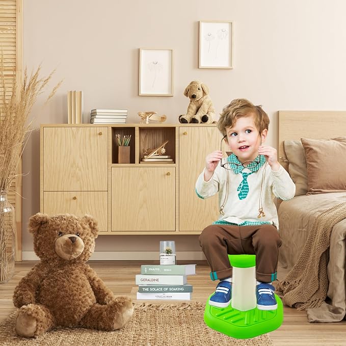 Active Chairs Kids Preschool Wobble Stool - Alternative Flexible Seating Balance Wiggle Stool for Classroom,Preschool,Kindergarten&Elementary School,Active Sensory Chairs,Ages3-8,Green(14in) - LeafyLoom