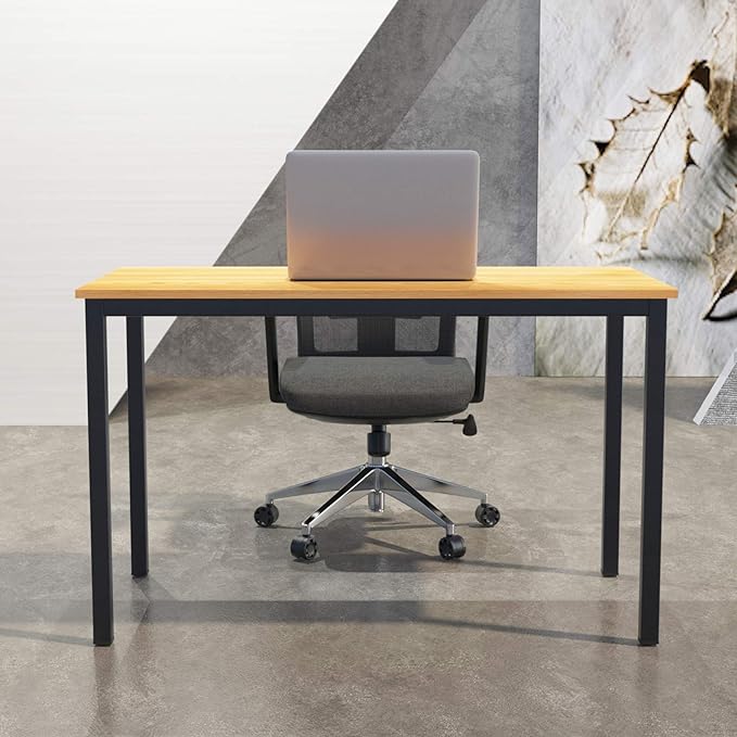 SDHYL 47 inches Contemporary Computer Desk Spacious Workstation Sturdy Writing Desk Meeting Desk, S7-GCP2AC3-120TB - LeafyLoom