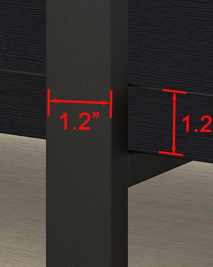 HSH 3 Tier Black Bookshelf, Industrial Small Metal Wooden Storage Book Shelves, Modern Open Low 3 Shelf Bookcase and Display Etagere, Vertical Book Shelf for Bedroom Living Room Office, Black Oak - LeafyLoom