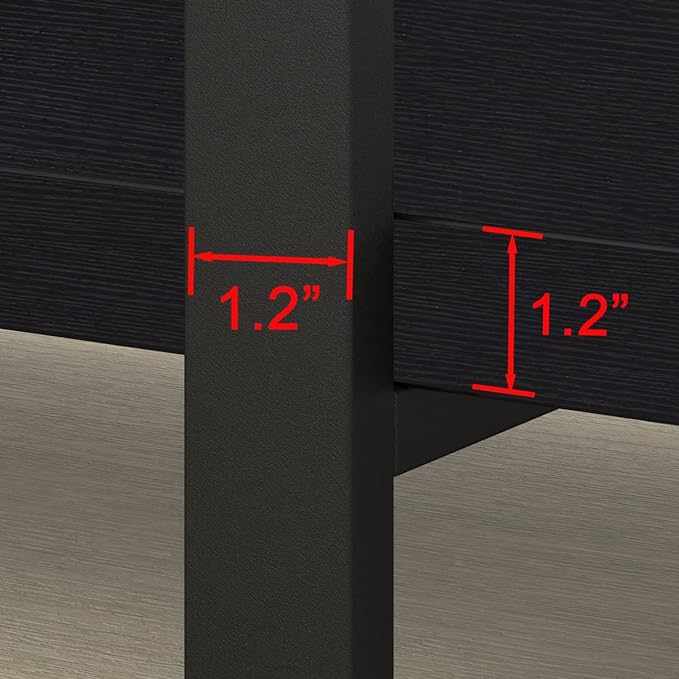 HSH 3 Tier Black Bookshelf, Industrial Small Metal Wooden Storage Book Shelves, Modern Open Low 3 Shelf Bookcase and Display Etagere, Vertical Book Shelf for Bedroom Living Room Office, Black Oak - LeafyLoom