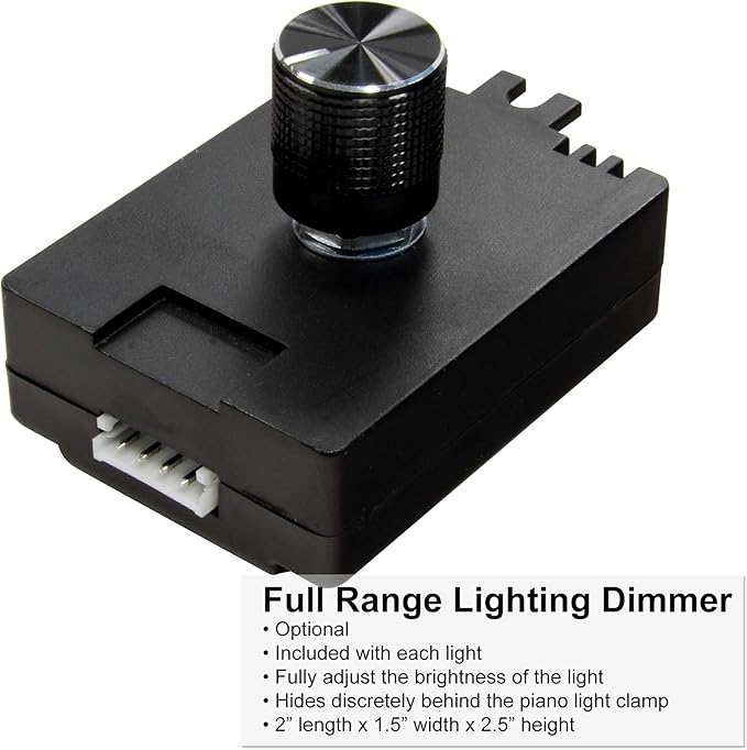 Cocoweb 22" Grand Piano Lamp, LED, Adjustable, Quality Lighting in Black with Satin Nickel Accents, with Plug-in Adapter - GPLED22SND - LeafyLoom