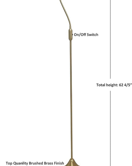 LED Floor Lamp,Floor Lamp for Living Room,Bedroom,Office,Reading Lamp,Floor Light,Flexible Gooseneck,Metal,Gold,LED 5W,3000K,Energy Efficient Super Bright for Home and Hotel. - LeafyLoom
