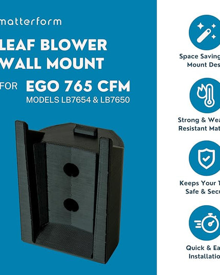 Wall Mount Hanger for EGO 765 CFM Power+ LB7654 & LB7650 Leaf Blower | Hook & Holder for Garage & Shed Organization - LeafyLoom