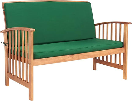 SAFAVIEH Outdoor Collection Rocklin Natural/ Green Cushion 4-Piece Conversation Patio Set - LeafyLoom