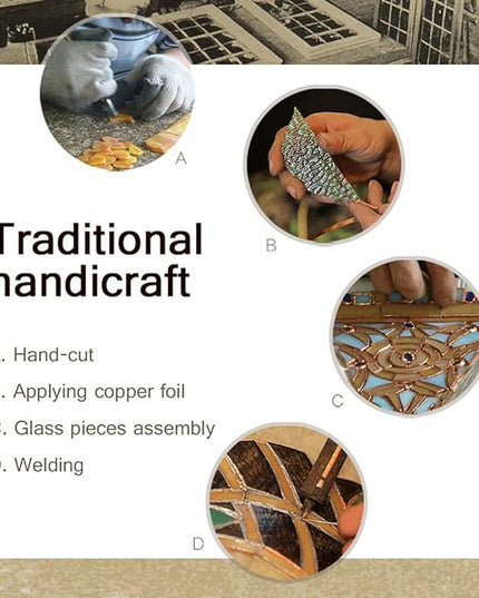 Bieye L10702 Dragonfly Tiffany Style Stained Glass Floor Reading Lamp with 12 Inch Wide Lampshade Metal Base, Adjustable Light Direction, 62 inch Tall, Blue Orange - LeafyLoom