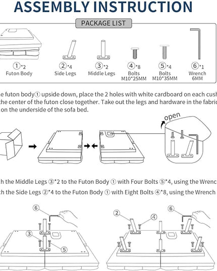 MUUEGM Futon Sofa Bed Couch Memory Foam Futon Convertible Couch Bed Sleeper,Modern Love Seat Daybed Sofa for Living Room,Small Space,Office,71",Adjustable Backrests Armrests,Grey - LeafyLoom