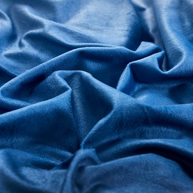 Blue White Gradient Comforter Set King Blue Velvet Bedding Comforter Modern Plain White and Royal Blue Gradient Soft Quilt Farmhouse Flannel Comforter Warm King Bed Comforter - LeafyLoom