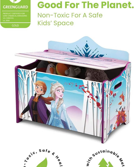 Delta Children Deluxe Toy Box, Disney Frozen II - LeafyLoom