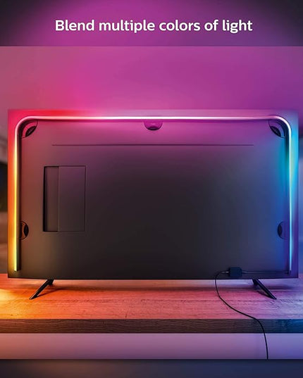 Philips Hue Play Gradient 55" Smart TV Light Strip - Flowing Multicolor LED Color-Changing TV BackLight - Sync with TV, Music, and Gaming - Requires Bridge and Sync Box - Control with App or Voice PhilipsHue