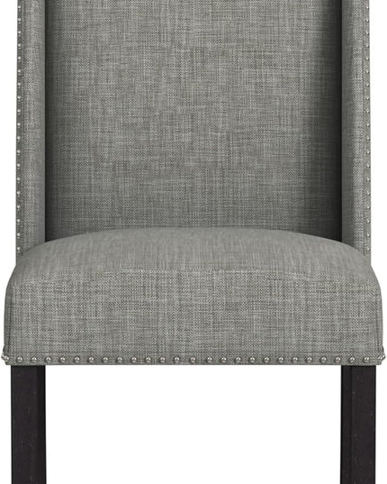 HomePop Classic Parsons Dining Chairs, Gray Woven(set of 2) - LeafyLoom