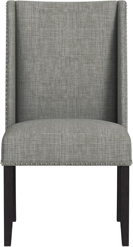 HomePop Classic Parsons Dining Chairs, Gray Woven(set of 2) - LeafyLoom